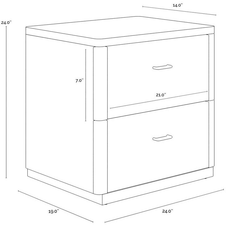 Etienne 24 X 24 inch Rustic Oak Night Stand