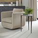 Arnold 23.75 X 17.75 inch White Marble and Dark Bronze Accent Table