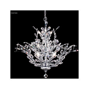 Florale 13 Light 27 inch Silver Crystal Chandelier Ceiling Light