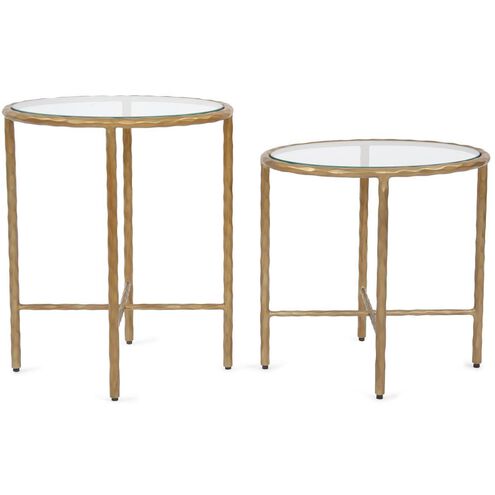 Tetro 22 X 18 inch Brass Nesting Tables