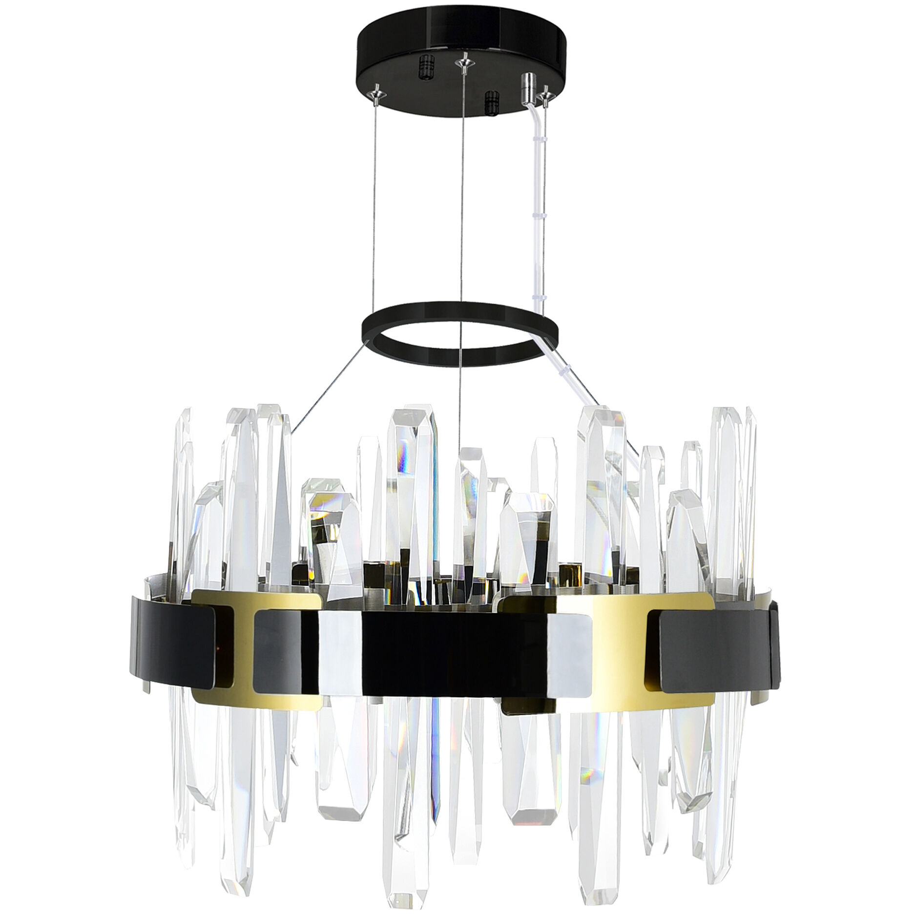 Aya LED Pearl Black Chandelier Ceiling Light