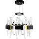 Aya LED Pearl Black Chandelier Ceiling Light