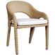 Kavali Natural Honey and Oyster White Outdoor Dining Chair