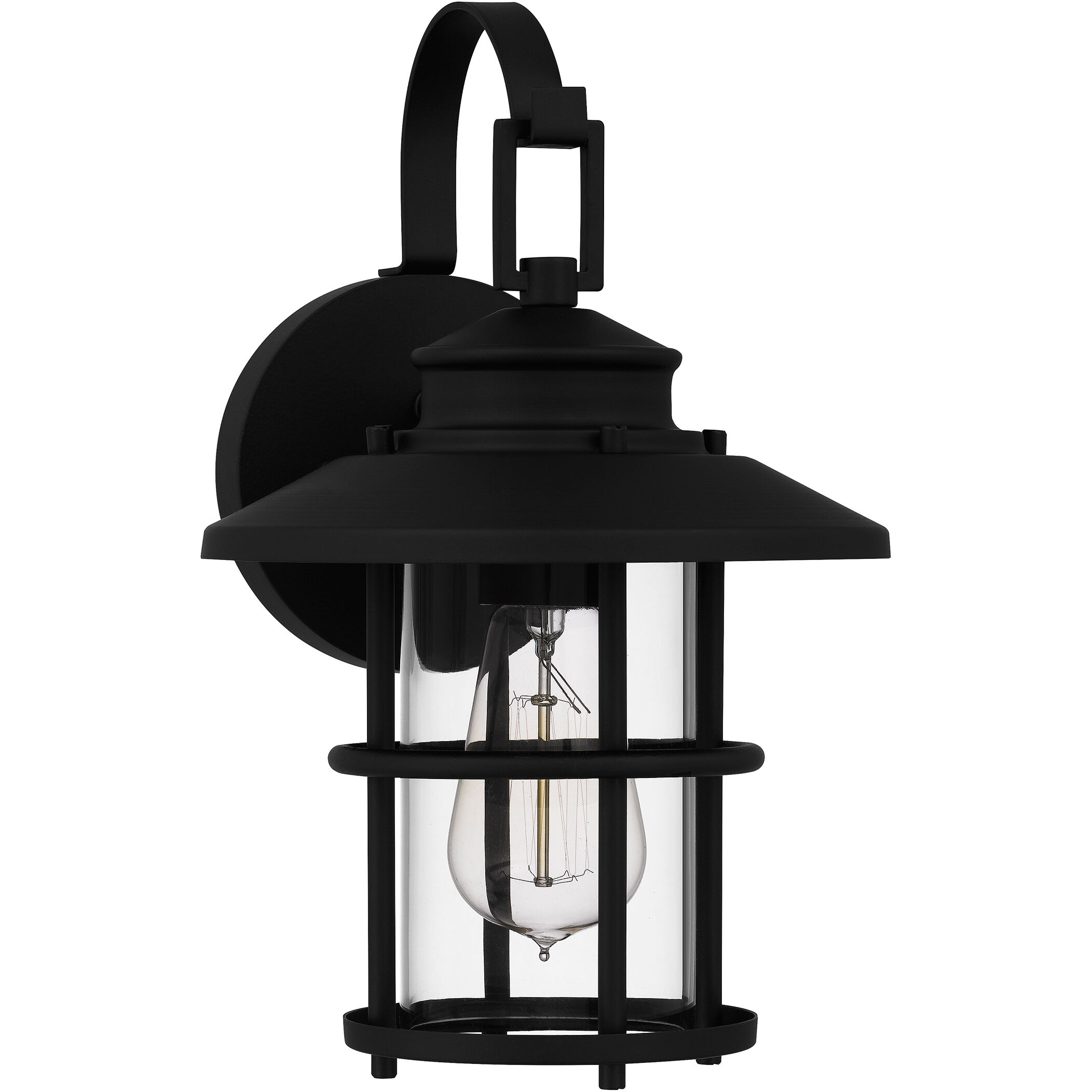 Lombard 1 Light 13 inch Matte Black Outdoor Wall Lantern
