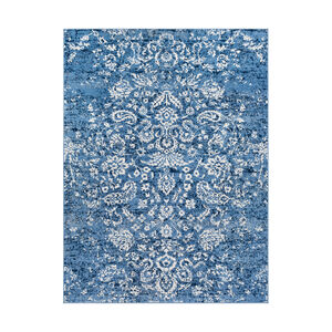 Bahar 35 X 24 inch Bright Blue/Navy/Beige/Taupe Rugs, Rectangle