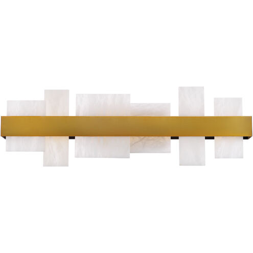 Acropolis 1 Light 27.38 inch Aged Brass Bath Vanity & Wall Light in 27in.