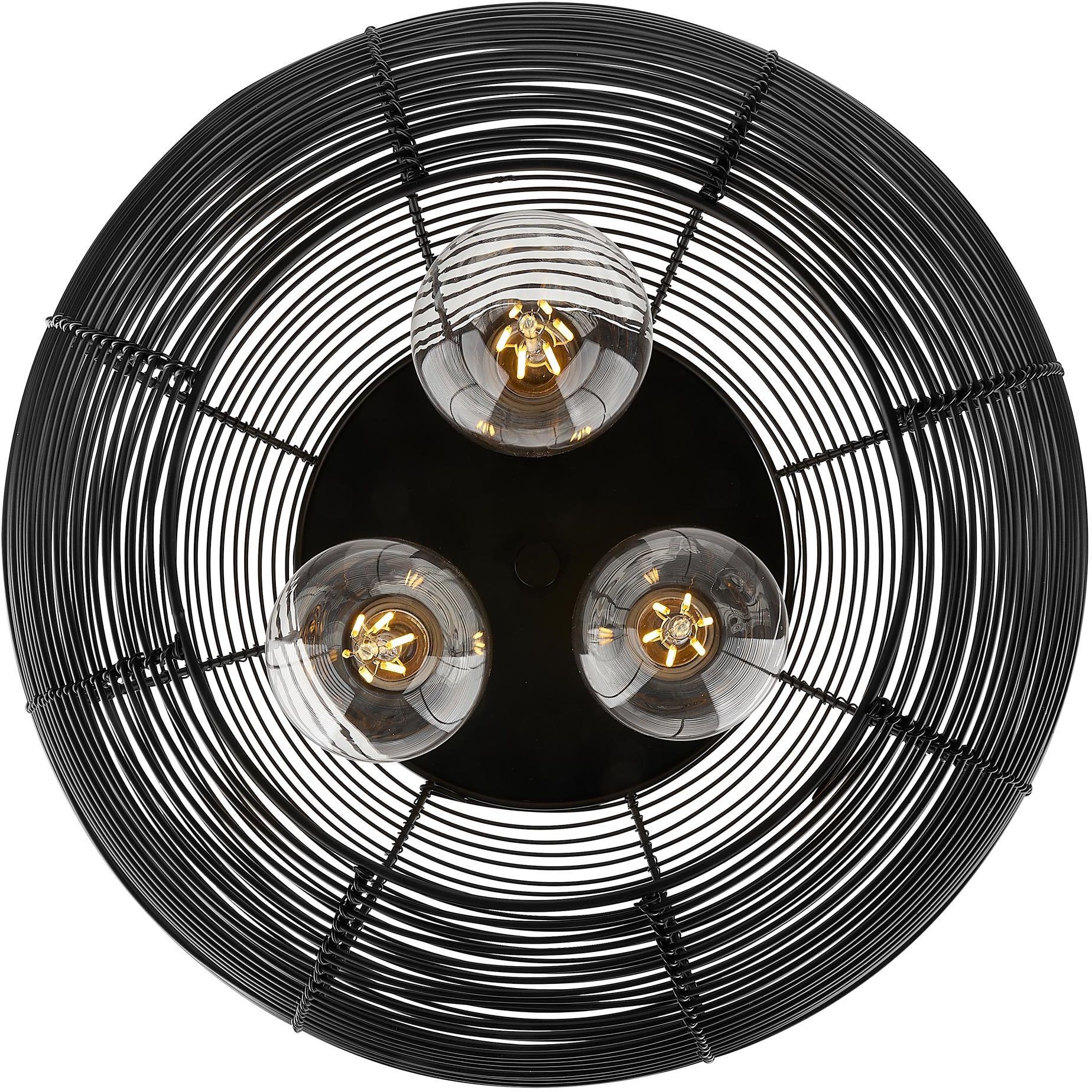 Calypso 3 Light 15 inch Matte Black Flush Mount Ceiling Light