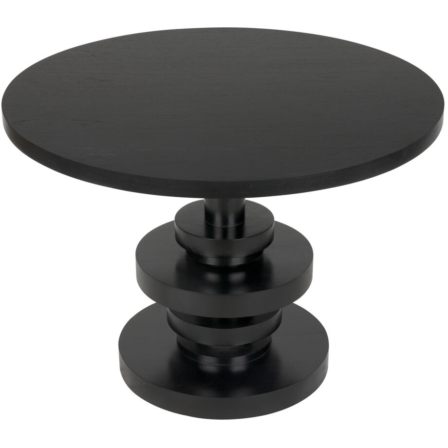 Corum 42 X 42 inch Hand Rubbed Black Dining Table, Round