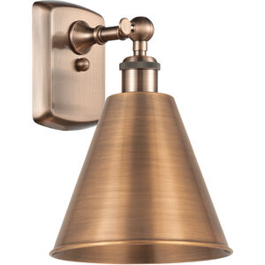 Ballston Cone LED 8 inch Antique Copper Sconce Wall Light