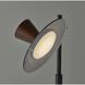 Elmore 16.5 inch 8 watt Black and Walnut Wood LED Desk Lamp Portable Light, with Smart Switch