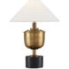 Bective 16 inch 7.00 watt Antique Brass and Black Table Lamp Portable Light