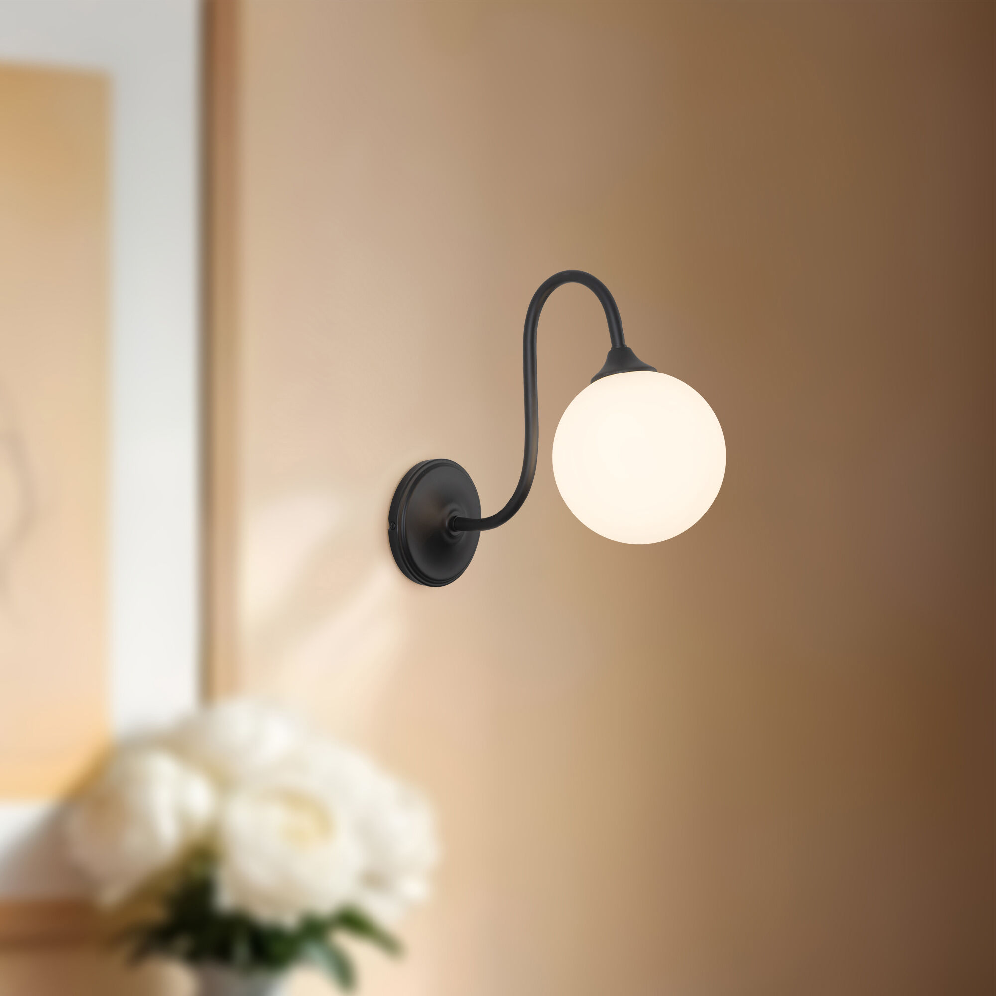 Alora Mood Bancroft 1 Light 6 inch Matte Black Bath Vanity Light Wall Light
