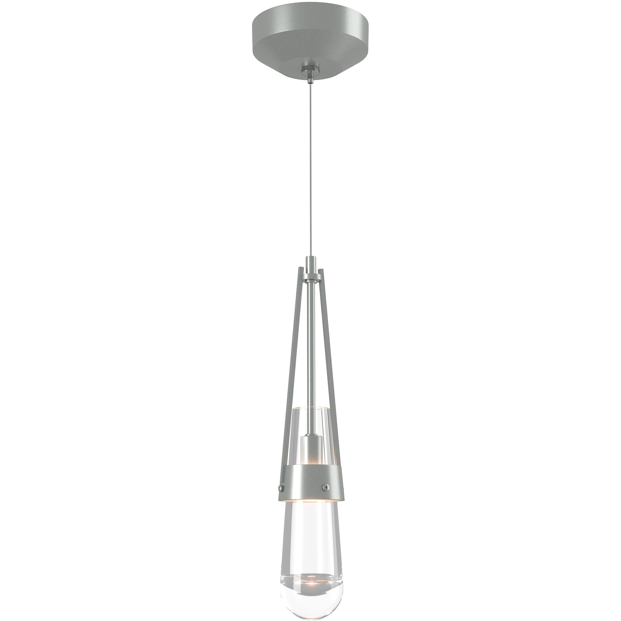 Link 1 Light 2.9 inch Vintage Platinum Mini Pendant Ceiling Light