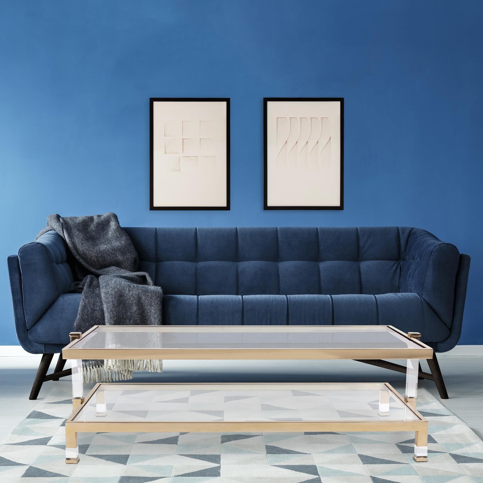 Goldwyn 58.5 X 18 inch Gold Coffee Table