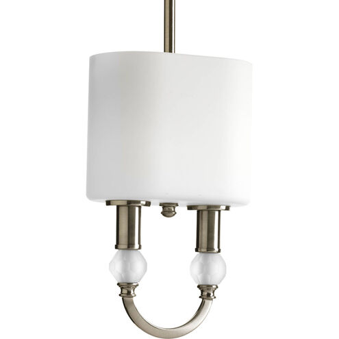 Splendid 2 Light 8 inch Brushed Nickel Mini-Pendant Ceiling Light
