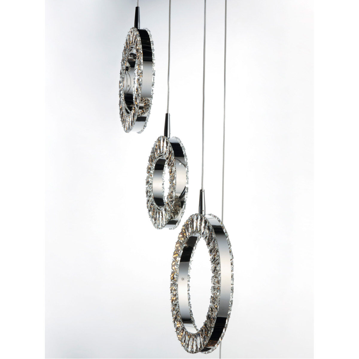Charm LED 23.75 inch Polished Chrome Multi-Light Pendant Ceiling Light