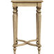 Tyler Solid Wood Inlay Side Table in Beige