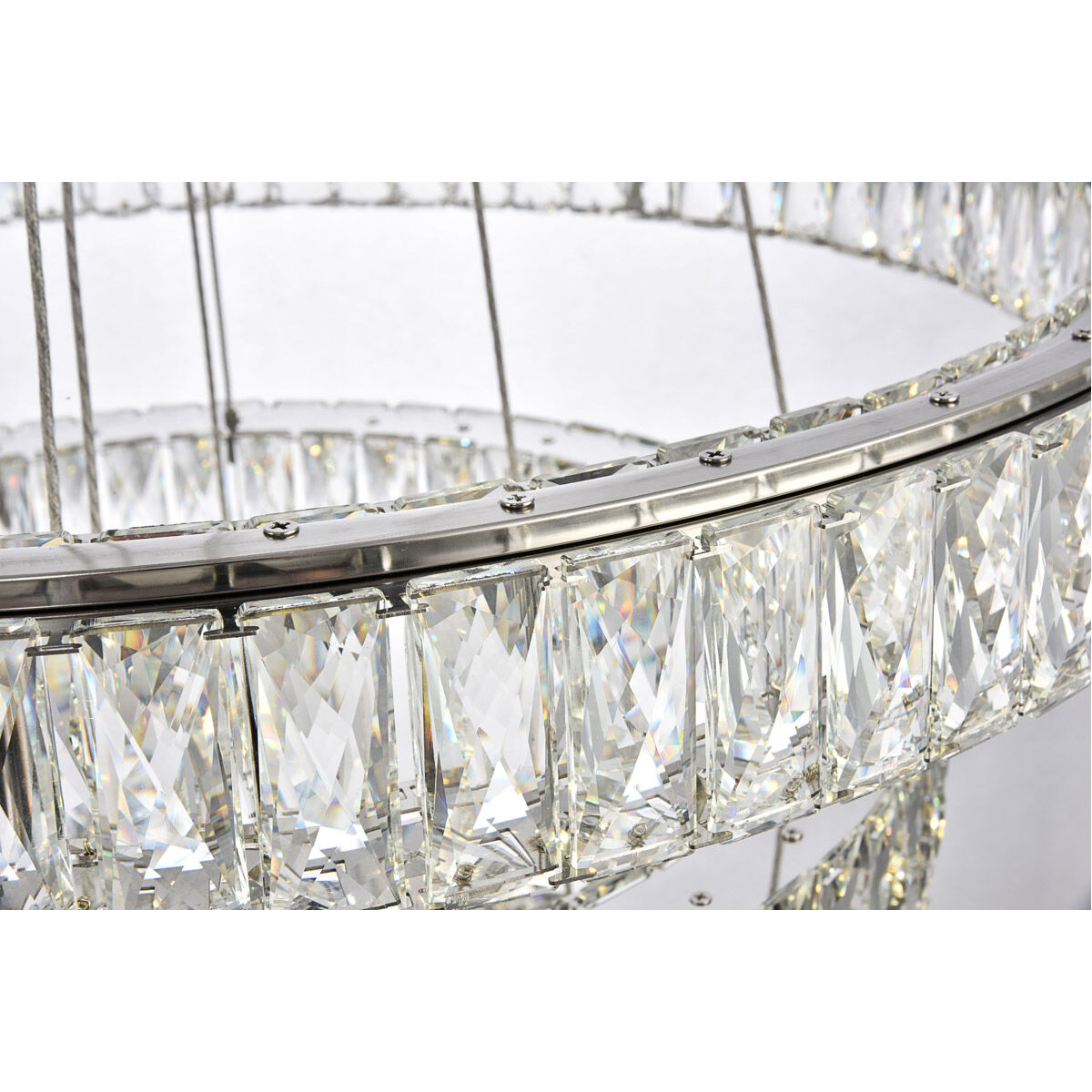 Monroe LED 32 inch Chrome Chandelier Ceiling Light
