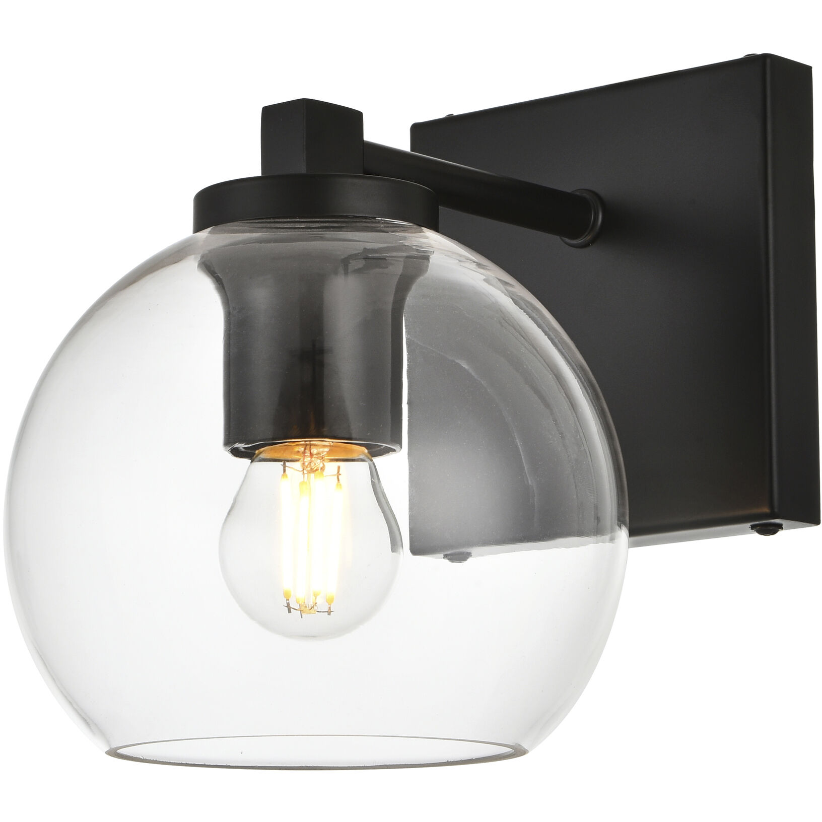 Juelz 1 Light 6 inch Black Bath Sconce Wall Light