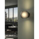 Luna 1 Light 8.27 inch Matte Black ADA Interior Wall Light in Dark Smoke Frosted Glass