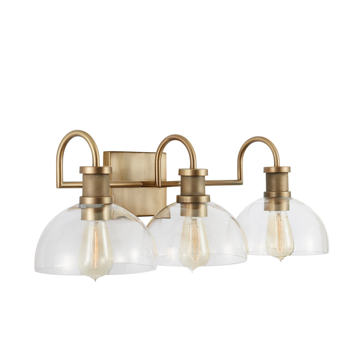 Cassidy 3 Light 27 inch Aged Brass Vanity Light Wall Light
