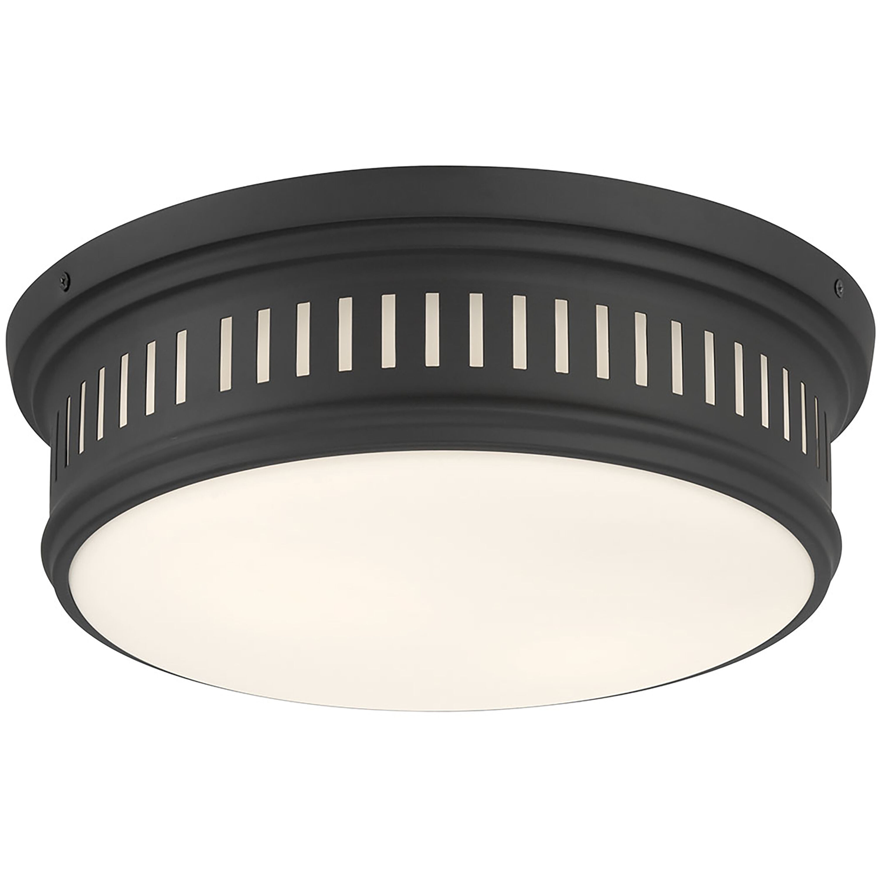 Velune 2 Light 14 inch Matte Black Flush Mount Ceiling Light