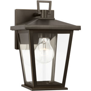 Linton 1 Light 12.63 inch Antique Bronze Outdoor Wall Lantern, Small