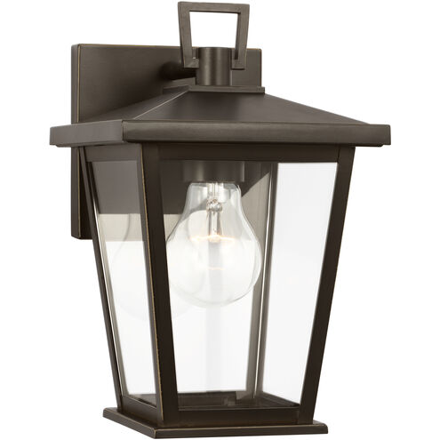 Linton 1 Light 12.63 inch Antique Bronze Outdoor Wall Lantern, Small