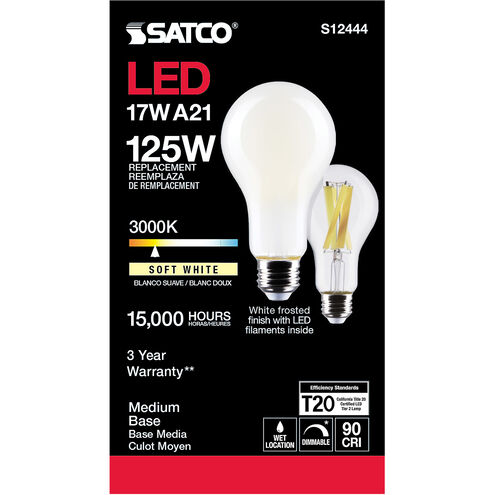Lumos LED Medium Type A21 17.00 watt 3000K Light Bulb