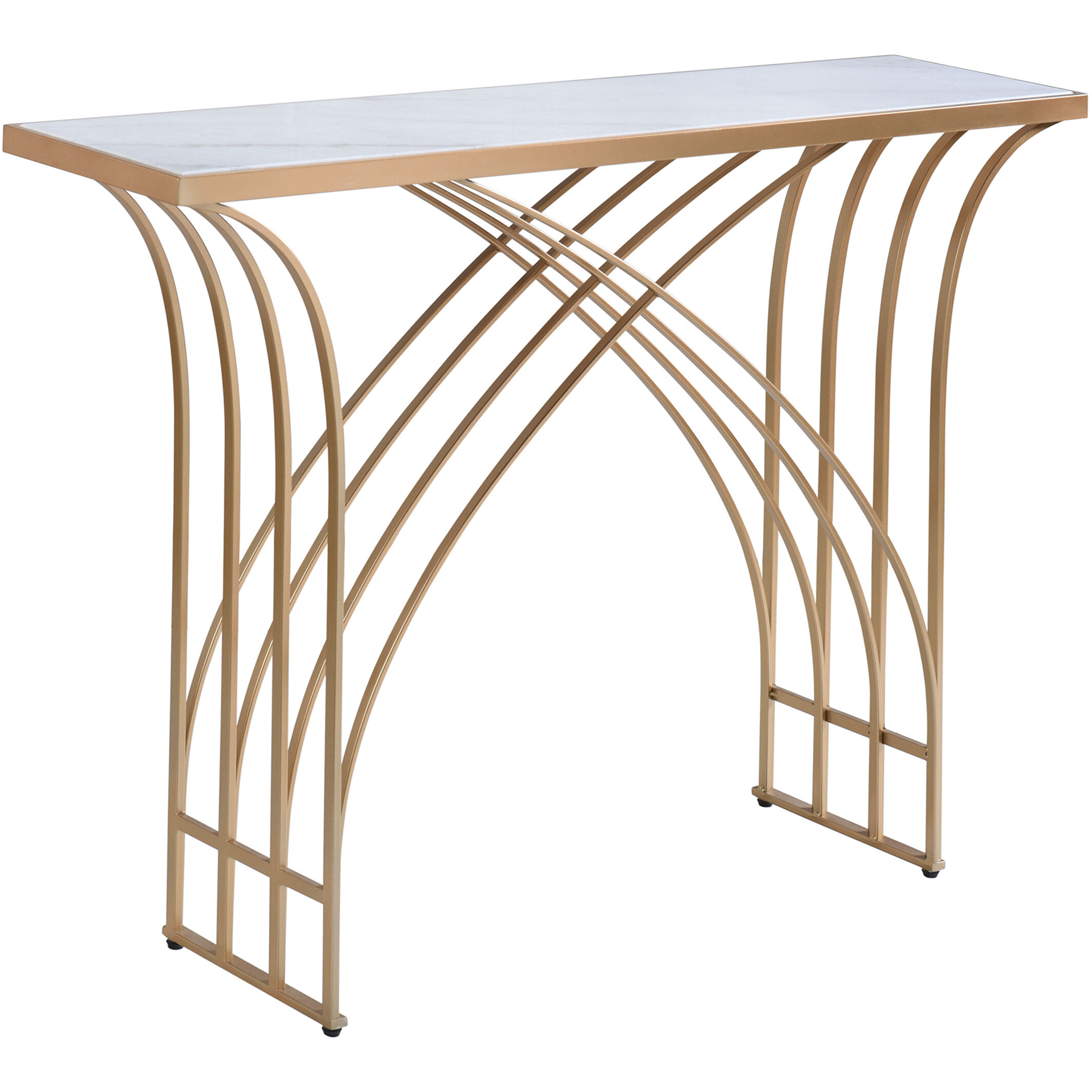 Seraphine 47.2 X 11.8 inch Golden and White Console