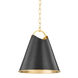 Burnbay 1 Light 14 inch Aged Brass Pendant Ceiling Light in Aged Old Bronze