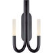 Kelly Wearstler Rousseau LED 10 inch Bronze Double Wall Sconce Wall Light in Etched Crystal