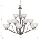 Bristol Lane 15 Light 45 inch Brushed Nickel Chandelier Ceiling Light
