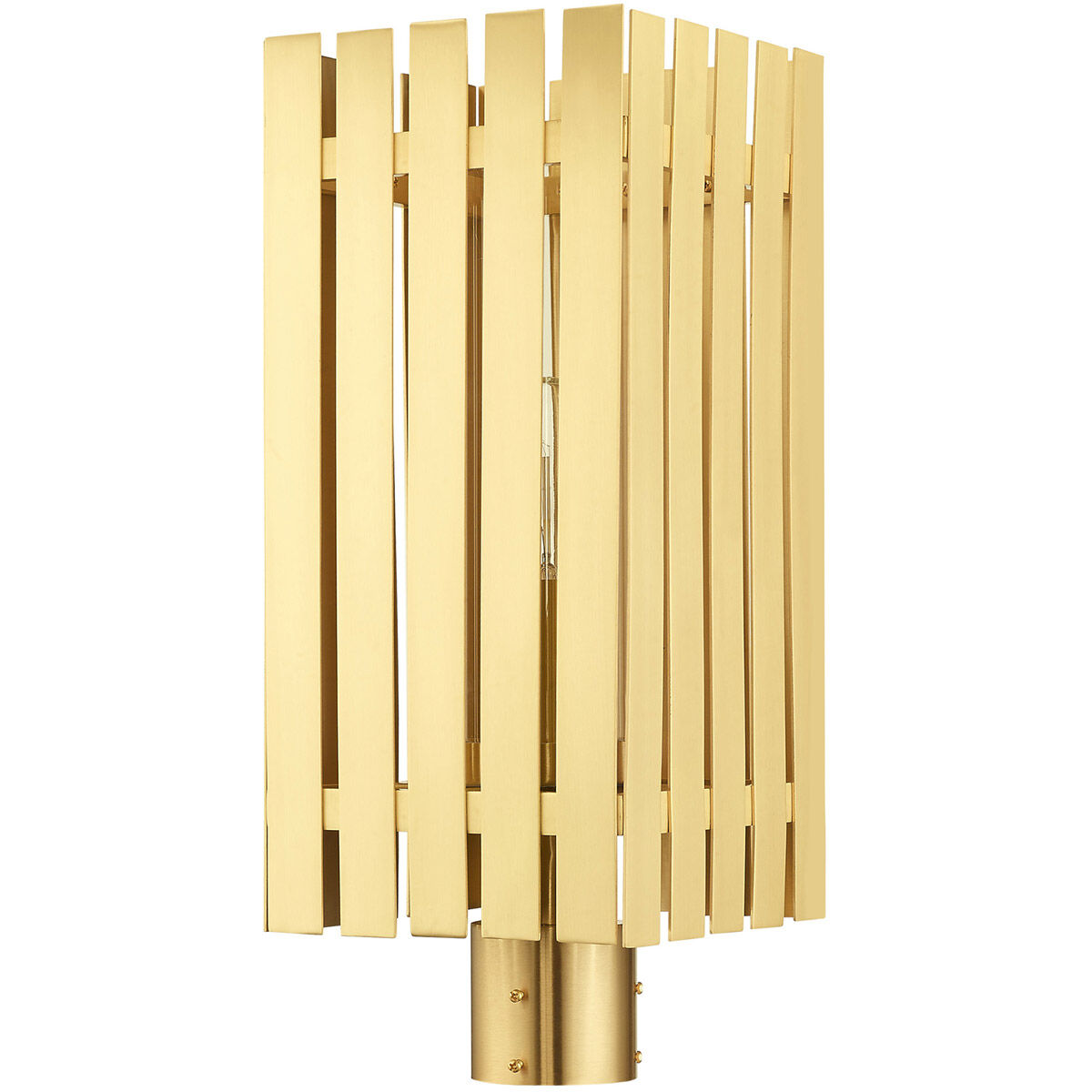 Greenwich 1 Light 20 inch Satin Brass Outdoor Post Top Lantern