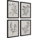 Basset White/Black Canvas Art, 4 Piece