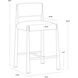 Bayard 36.5 inch Dark Bronze / Meg Rust / Terri Nutmeg Counter Stool