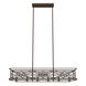 Langwood 6 Light 40 inch Onyx Bengal Linear Chandelier Ceiling Light