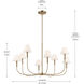 Eadie 8 Light Champagne Bronze Chandelier Foyer Ceiling Light
