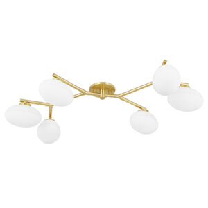 Wagner LED 33.75 inch Aged Brass Semi Flush Ceiling Light