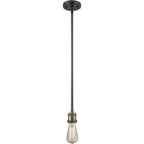 Franklin Restoration Seneca Falls LED 9.5 inch Black Antique Brass Mini Pendant Ceiling Light, Franklin Restoration