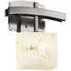 LumenAria Wall Sconce Wall Light in Brushed Nickel, Rectangle, Incandescent, Rectangle
