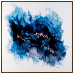 Kristen Binning's Blue Luster 49.5 X 49.5 inch Abstract Art