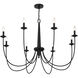 Stonecrest 8 Light 42 inch Matte Black Chandelier Ceiling Light