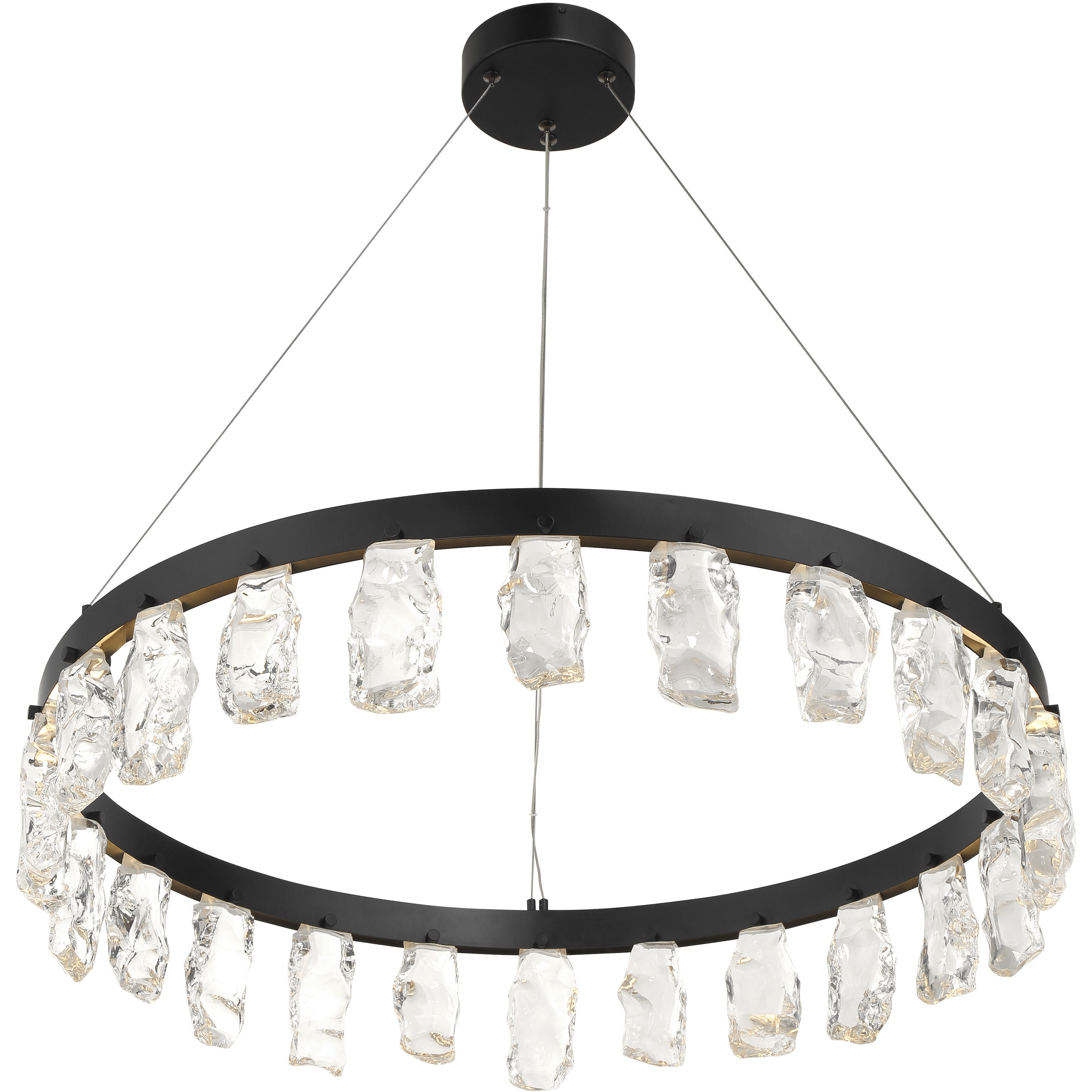 Artic Glacier LED 33.25 inch Coal Chandelier Ceiling Light