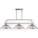 Annora 3 Light 54 inch Brushed Nickel Billiard Ceiling Light in Stepped Brushed Nickel, 13.19