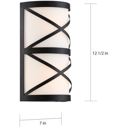 Sylph 2 Light 7 inch Aged Bronze and Satin White Vanity Light Wall Light