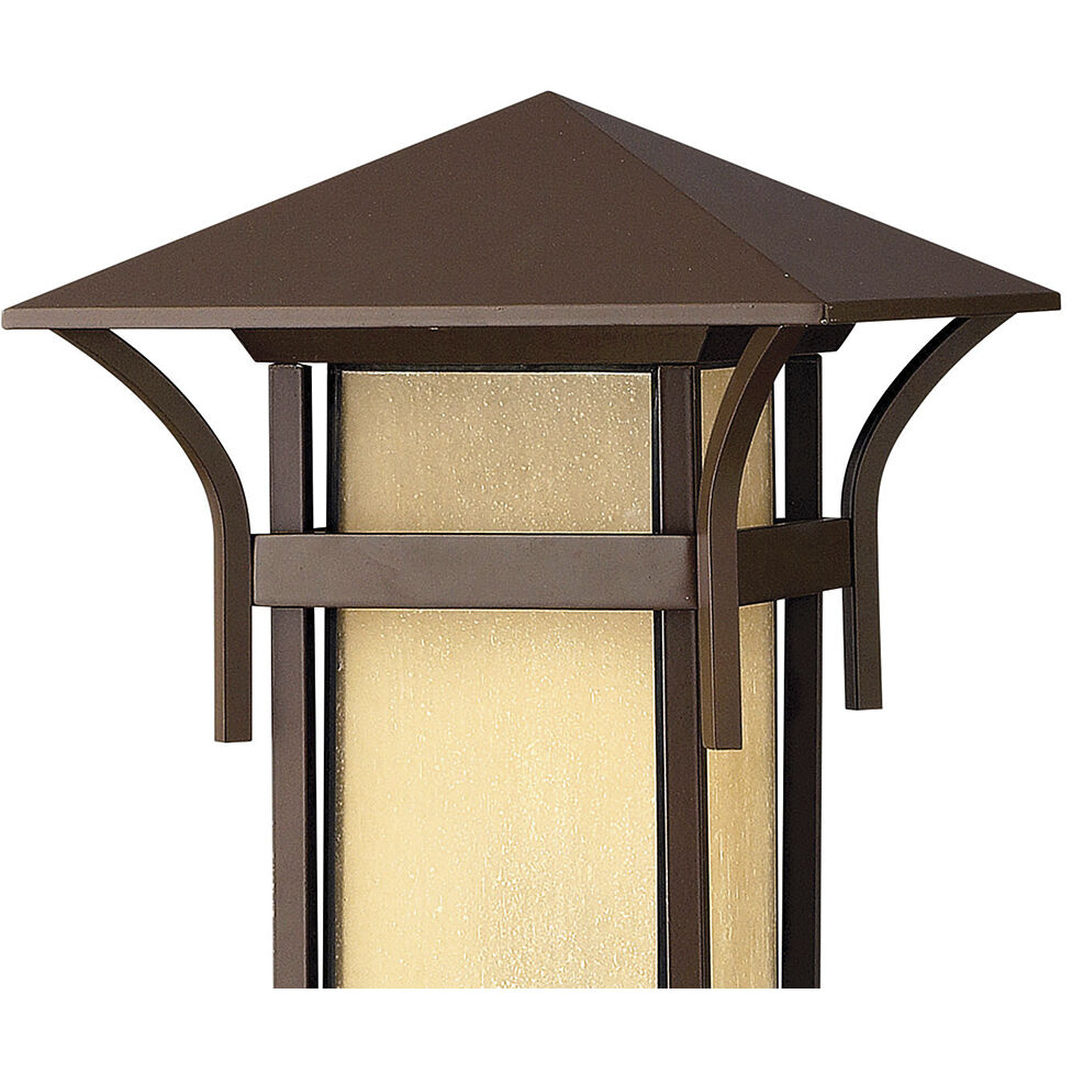 Estate Series Harbor 1 Light 17 inch Anchor Bronze Outdoor Pier Mount Lantern in Non-LED