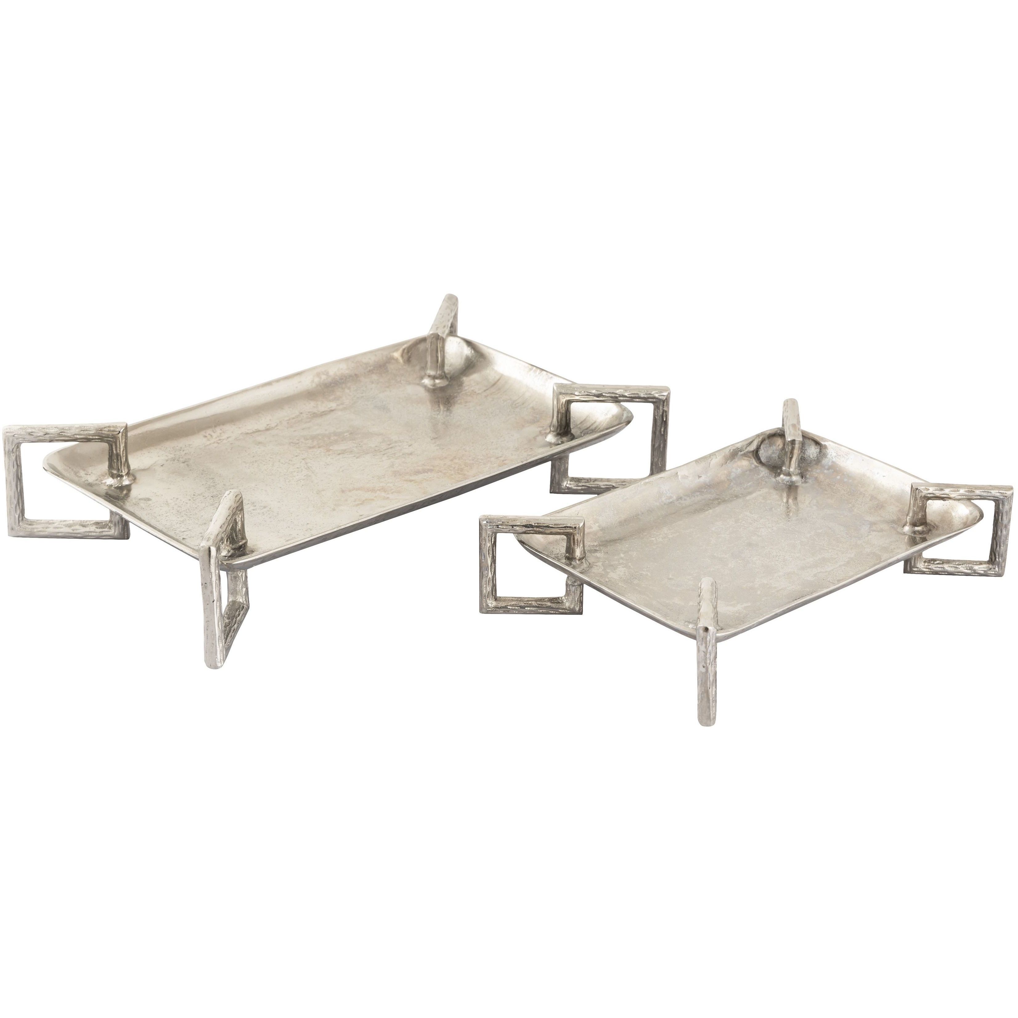 Juniper Polished Silver Tray, Set of 2