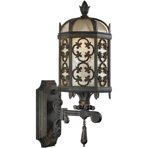 Costa del Sol 1 Light 20 inch Black Outdoor Wall Mount