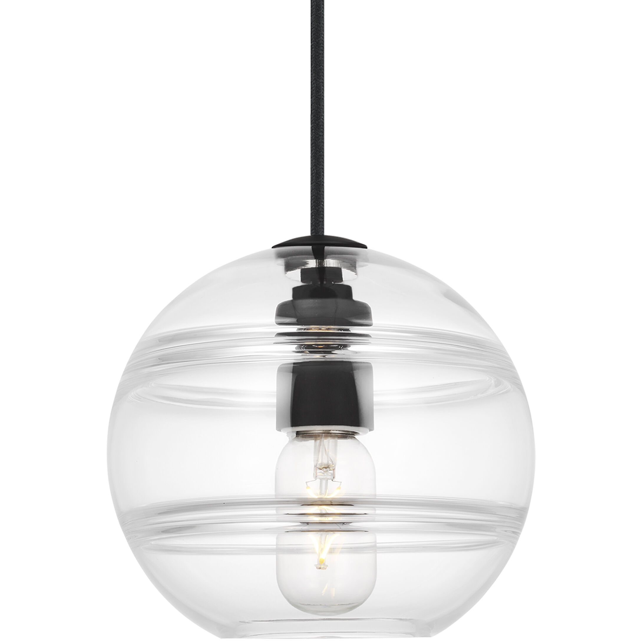 Sean Lavin Sedona LED 7.5 inch Nightshade Black Pendant Ceiling Light in Clear Glass, LED included